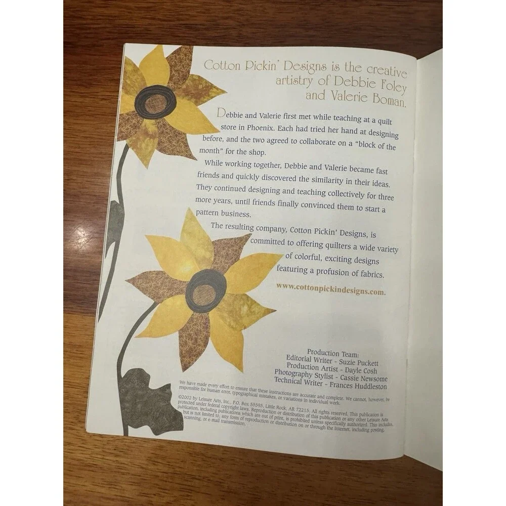 Country Bouquet Quilts Debbie Foley Valerie Boman Pattern Book Cotton Pickin